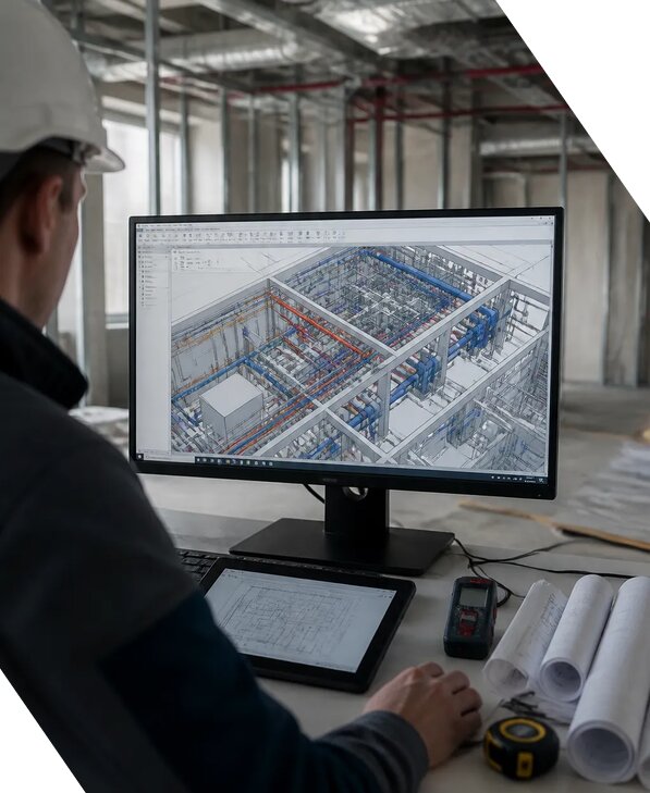 Создание BIM модели инженерных сетей для объектов в Людинове